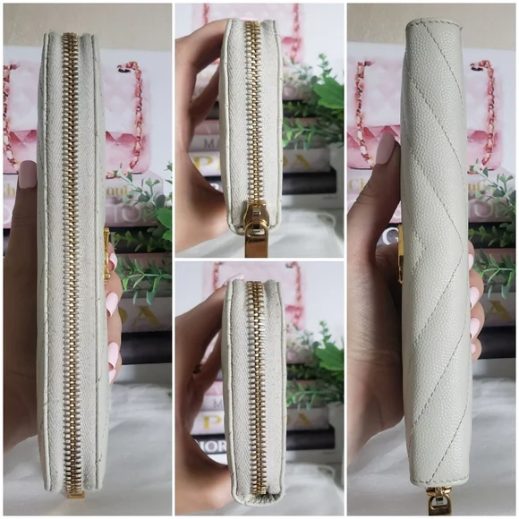 *SOLD* Authentic Pre-owned Yves Saint Laurent Grain De Poudre Zip Around Wallet - Picture 6 of 11